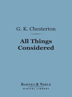 cover image of All Things Considered (Barnes & Noble Digital Library)